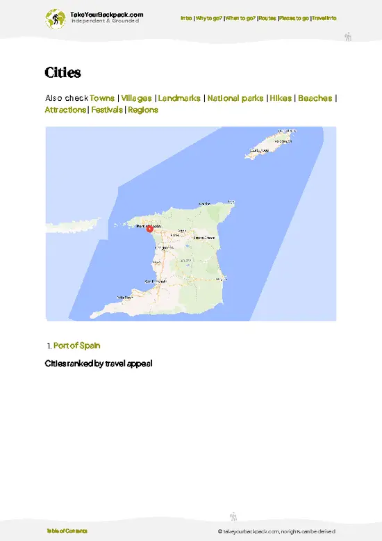 example page 6 from our offline Travel Guide for Trinidad and Tobago